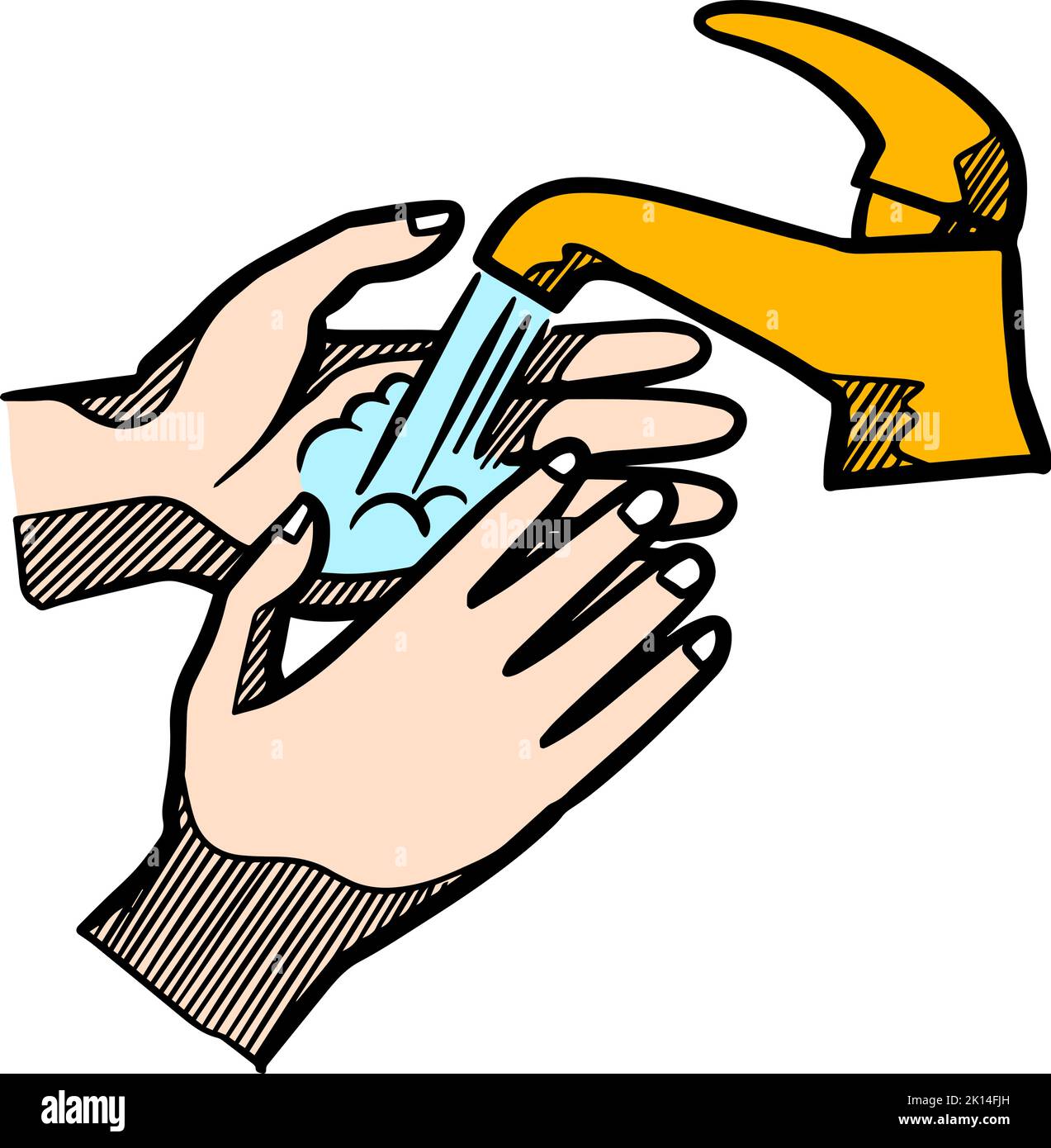 Color Hand Wash Drawing Stock Vector Image Art Alamy Color Hand Wash Drawing Stock Vector Image Art Alamy