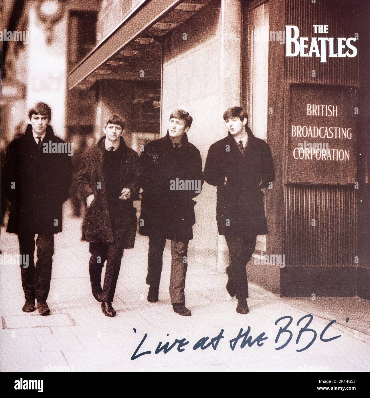 EMI CD  Disc Booklet - The Beatles - Live at the BBC. Stock Photo