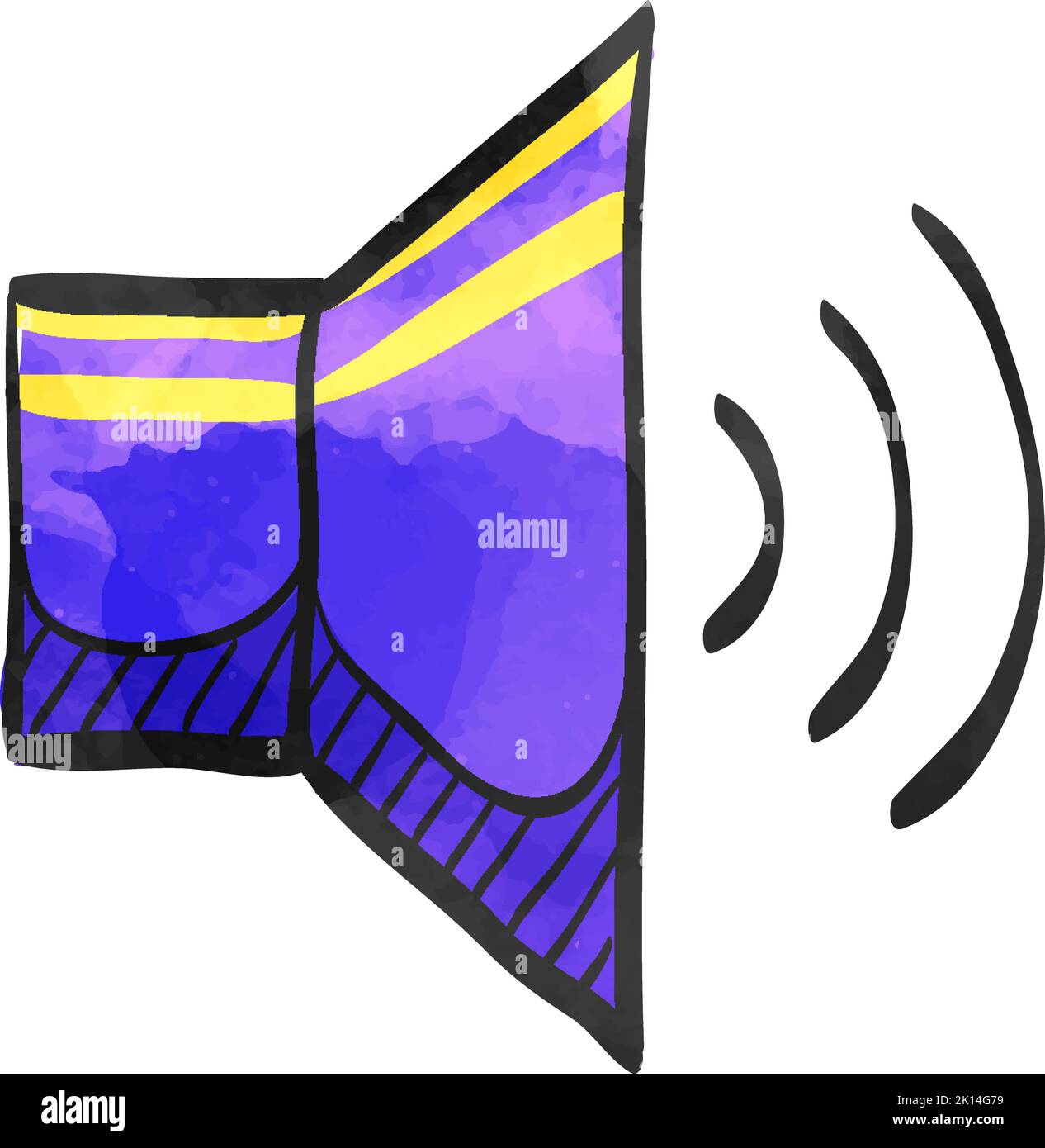 Audio volume icon in watercolor style Stock Vector Image & Art - Alamy