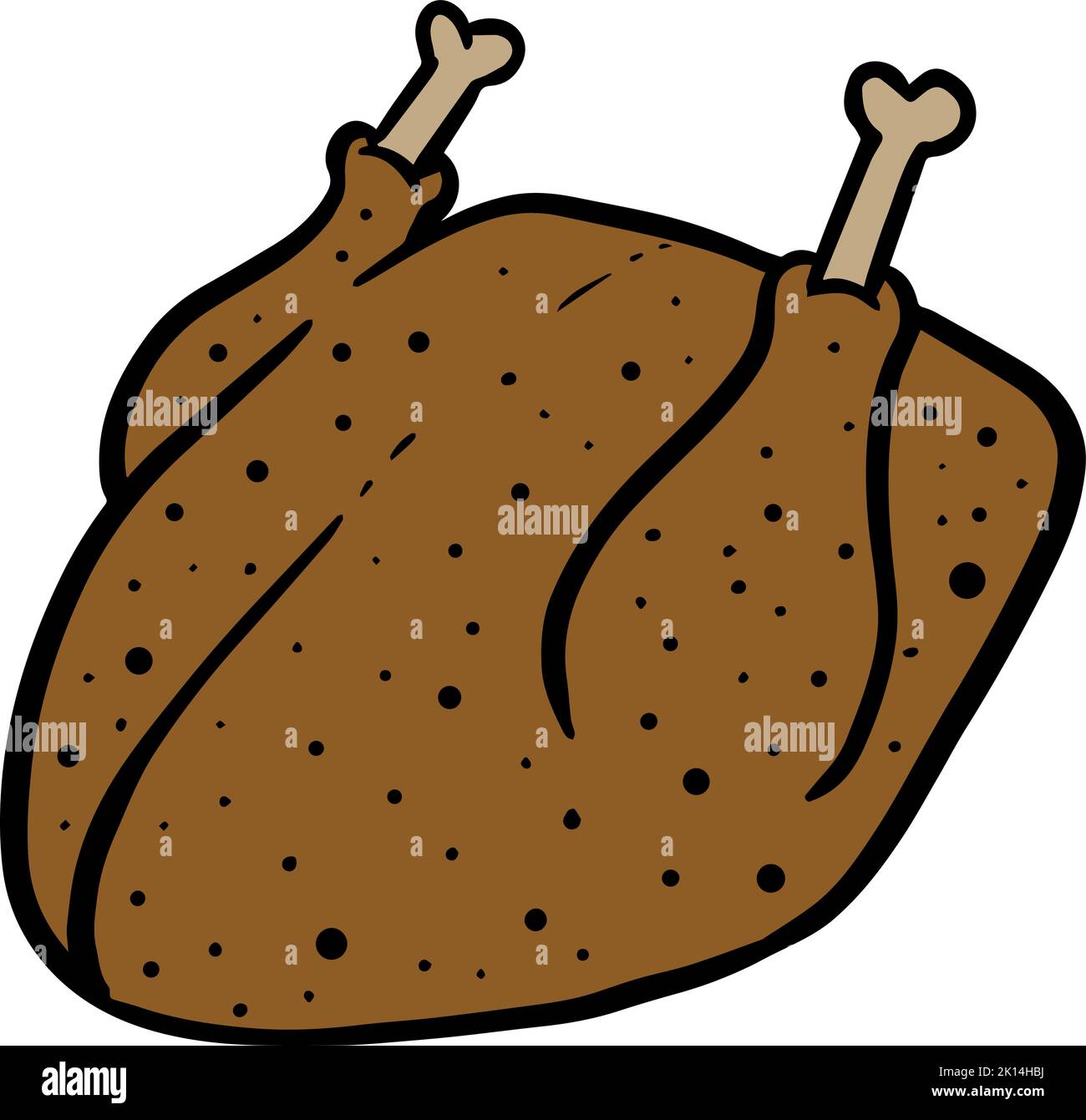 Color whole chicken hand drawn Stock Vector Image & Art Alamy