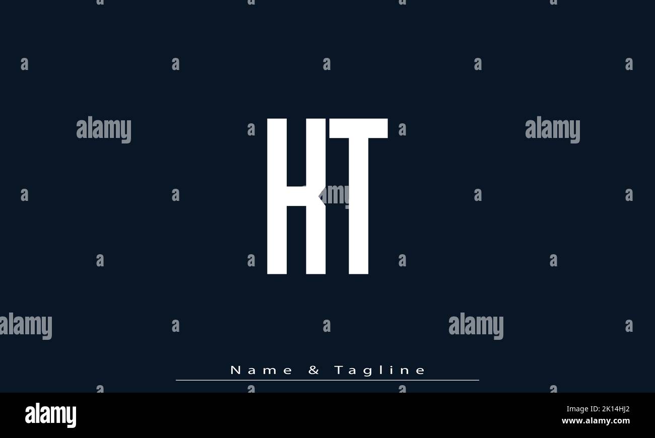 Alphabet letters Initials Monogram logo KT , TK Stock Vector