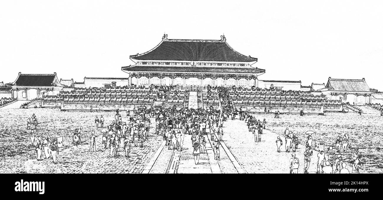 China imperial city illustration hi-res stock photography and images ...