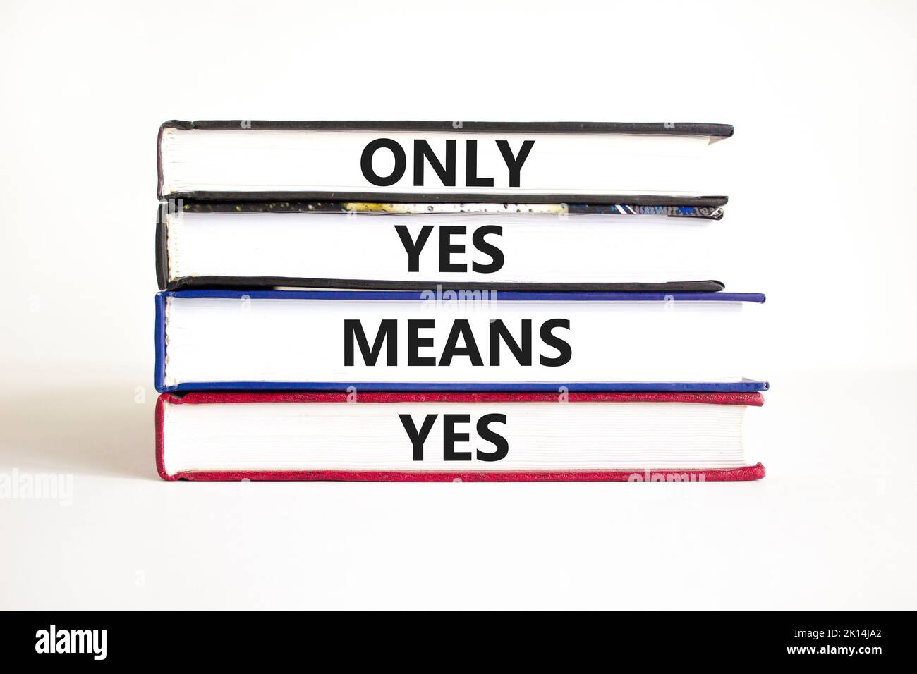 Only yes means yes symbol. Concept words Only yes means yes on books on
