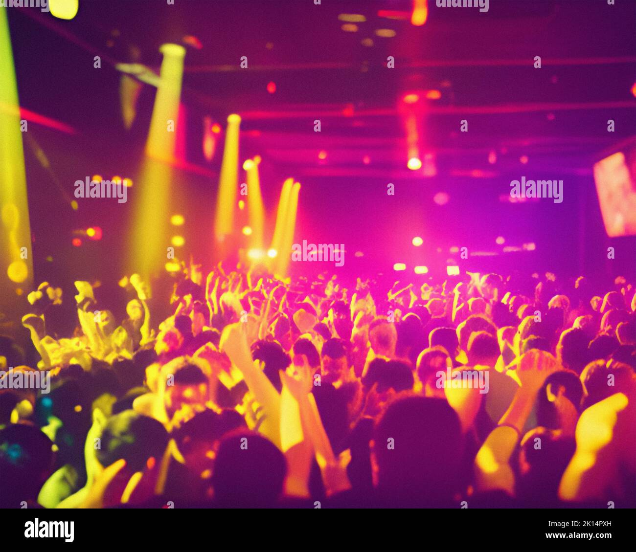 A huge crowd of people in a popular nightclub at night Stock Photo - Alamy