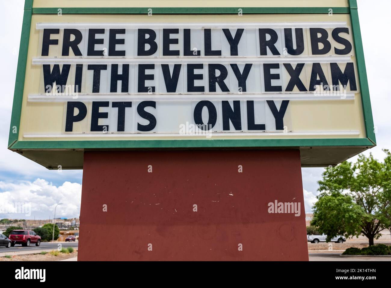 outdoor sign for Rio Bravo Veterinary Hospital, Albuquerque, New Mexico