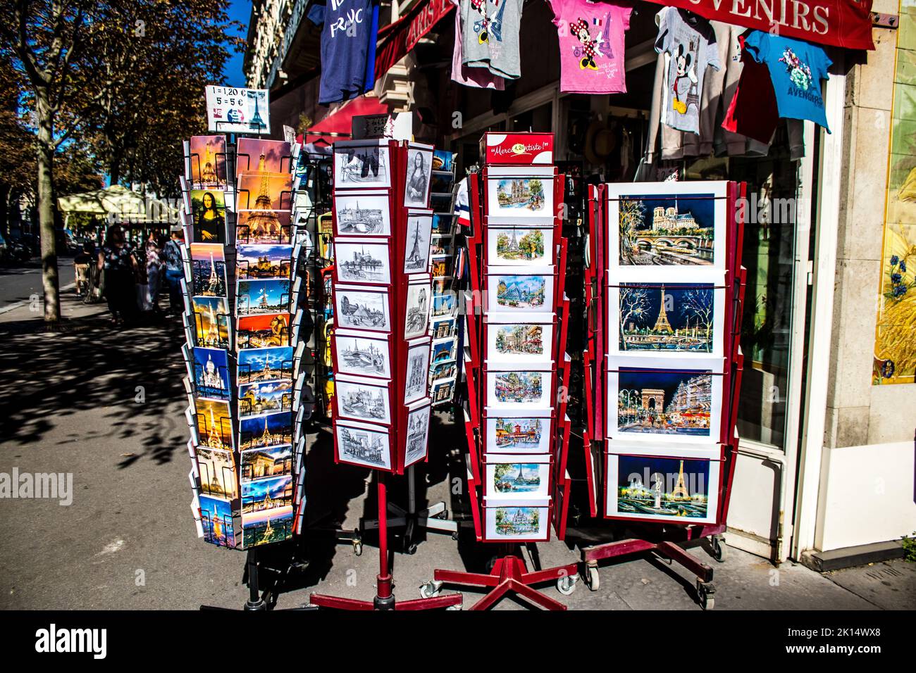 Paris, France - September 14, 2022 Decorative objects and various gift ...