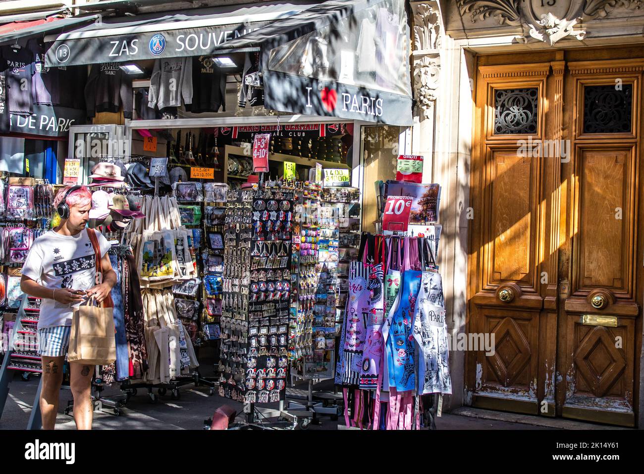 Paris, France - September 14, 2022 Decorative objects and various gift ...