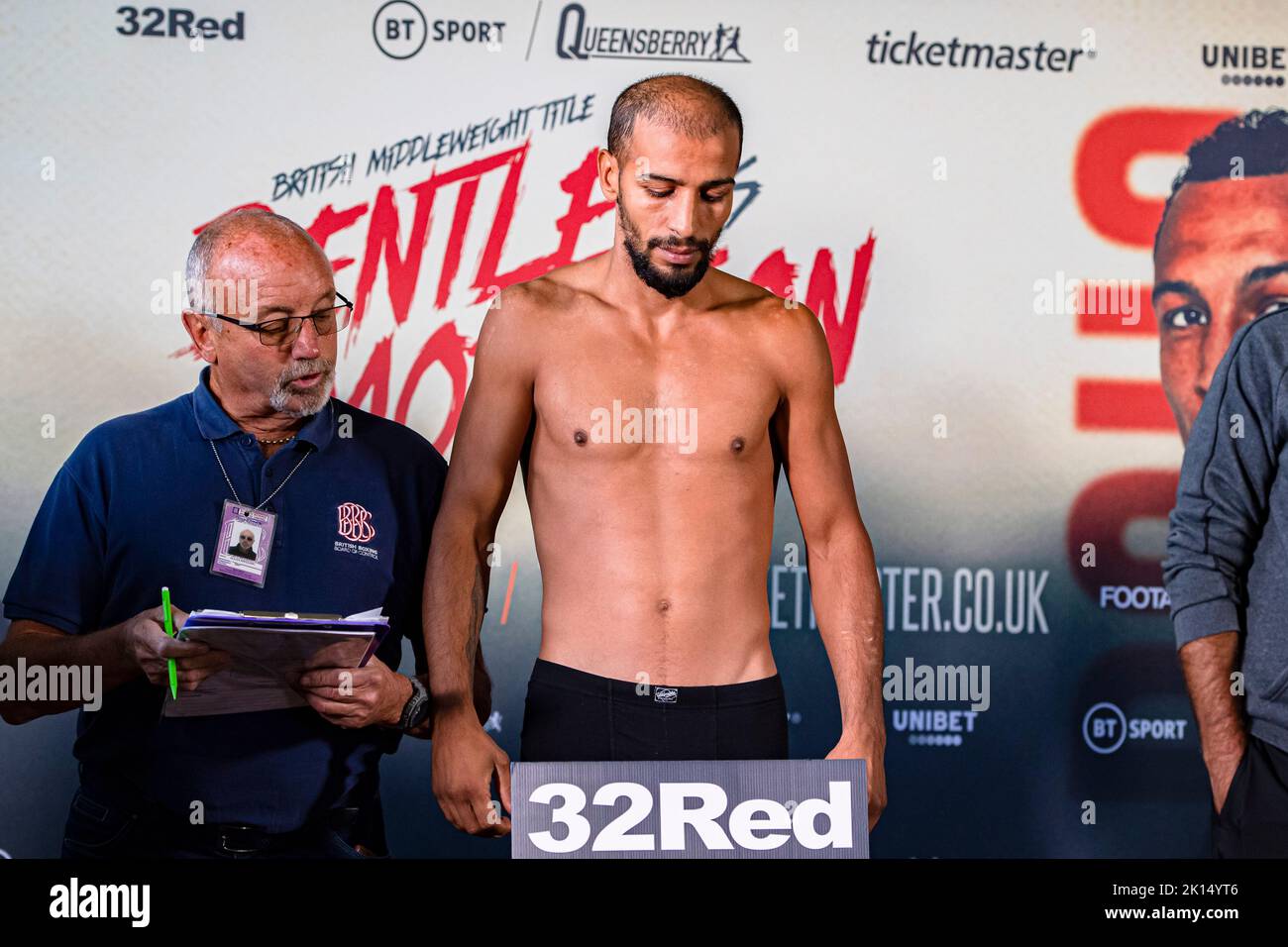 LONDON, UNITED KINGDOM. 15th Sep, 2022. Stefan Nicolae during Frank Warren presents Bentley vs Morrison Official Weigh-In at Bethnal Green Town Hall Hotel on Thursday, September 15, 2022 in LONDON (Editorial use only, license required for commercial use. No use in betting, games or a single club/league/player publications.) Credit: Taka G Wu/Alamy Live News Stock Photo