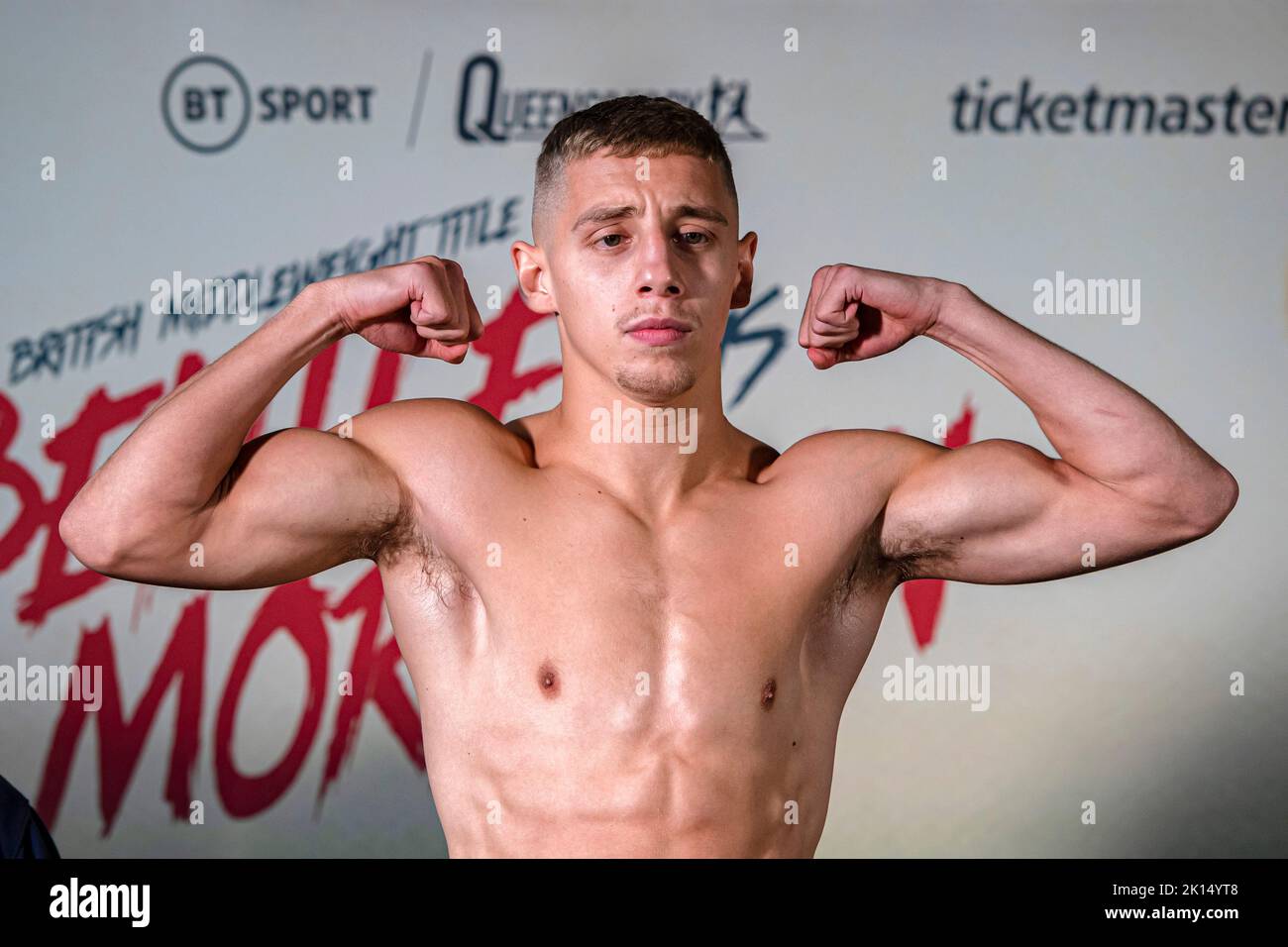 LONDON, UNITED KINGDOM. 15th Sep, 2022. Frank Arnold  during Frank Warren presents Bentley vs Morrison Official Weigh-In at Bethnal Green Town Hall Hotel on Thursday, September 15, 2022 in LONDON (Editorial use only, license required for commercial use. No use in betting, games or a single club/league/player publications.) Credit: Taka G Wu/Alamy Live News Stock Photo