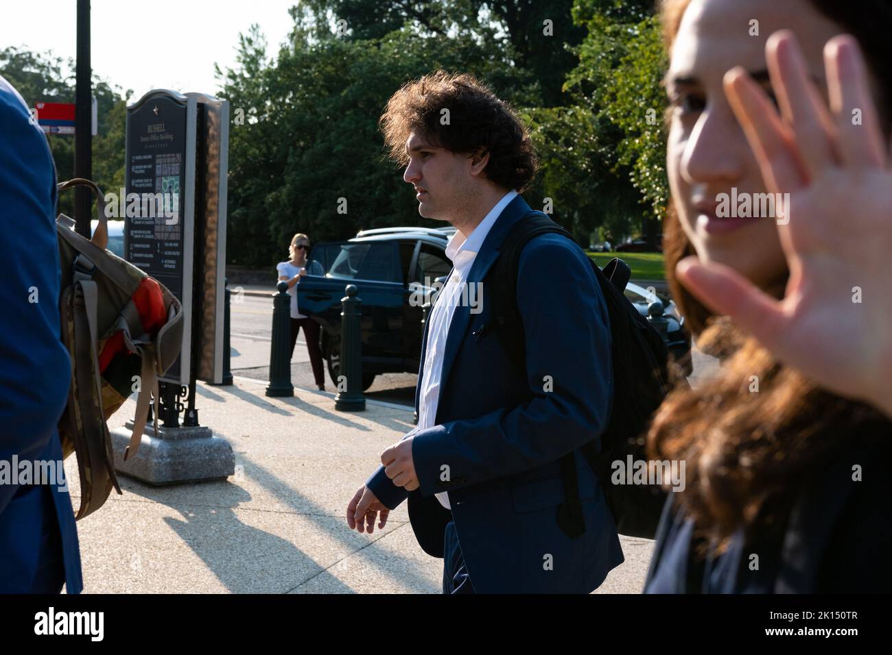Washington, USA. 15th Sep, 2022. Sam Bankman-Fried, CEO and Founder of FTX, walks near the U.S. Capitol, in Washington, DC, on Thursday, September 15, 2022. (Graeme Sloan/Sipa USA) Credit: Sipa USA/Alamy Live News Stock Photo