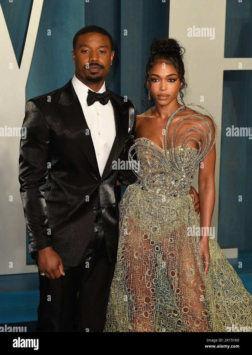 Michael B. Jordan, Lori Harvey attend the 2022 Vanity Fair Oscar Party