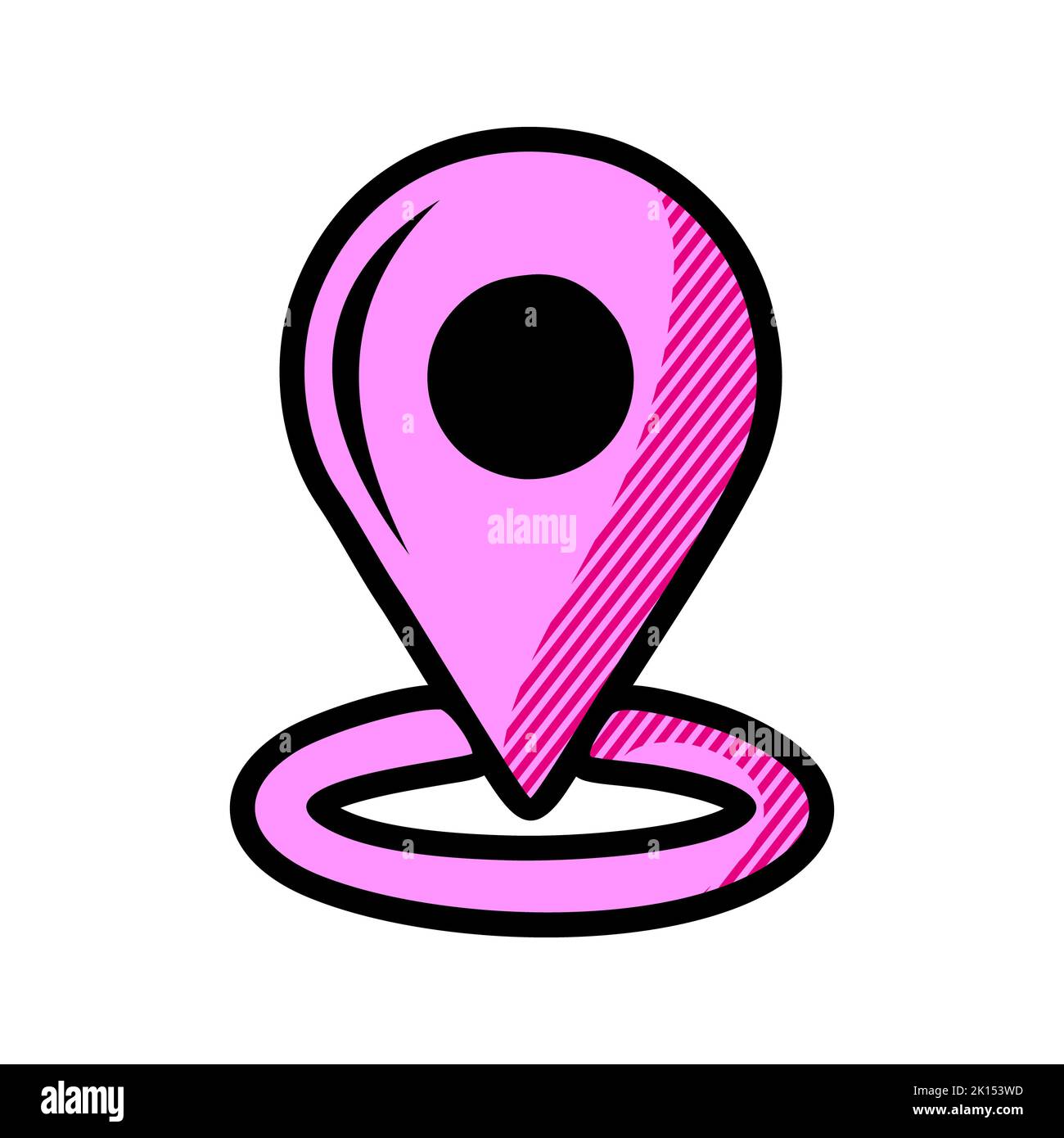 Location pin icon vector on white background. Map Pointe Icon