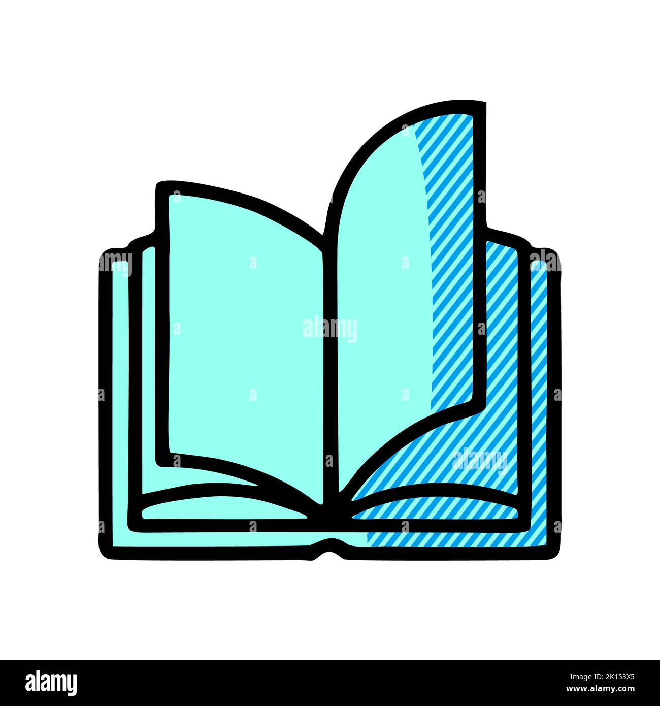 open book icon isolated on white background from books and literature collection. open book icon trendy and modern open book symbol for logo, web, app Stock Photo