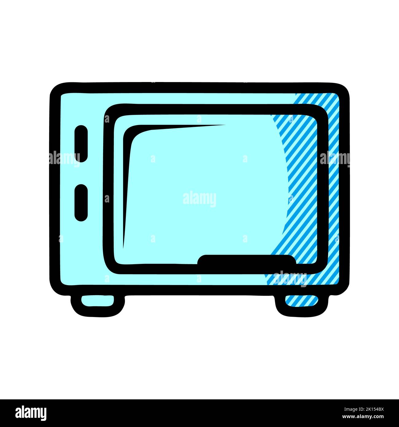 Microwave line icon. linear style sign for mobile concept and web