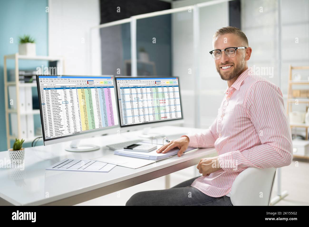 Professional Data Analyst And Medical Billing Coding Women Stock Photo