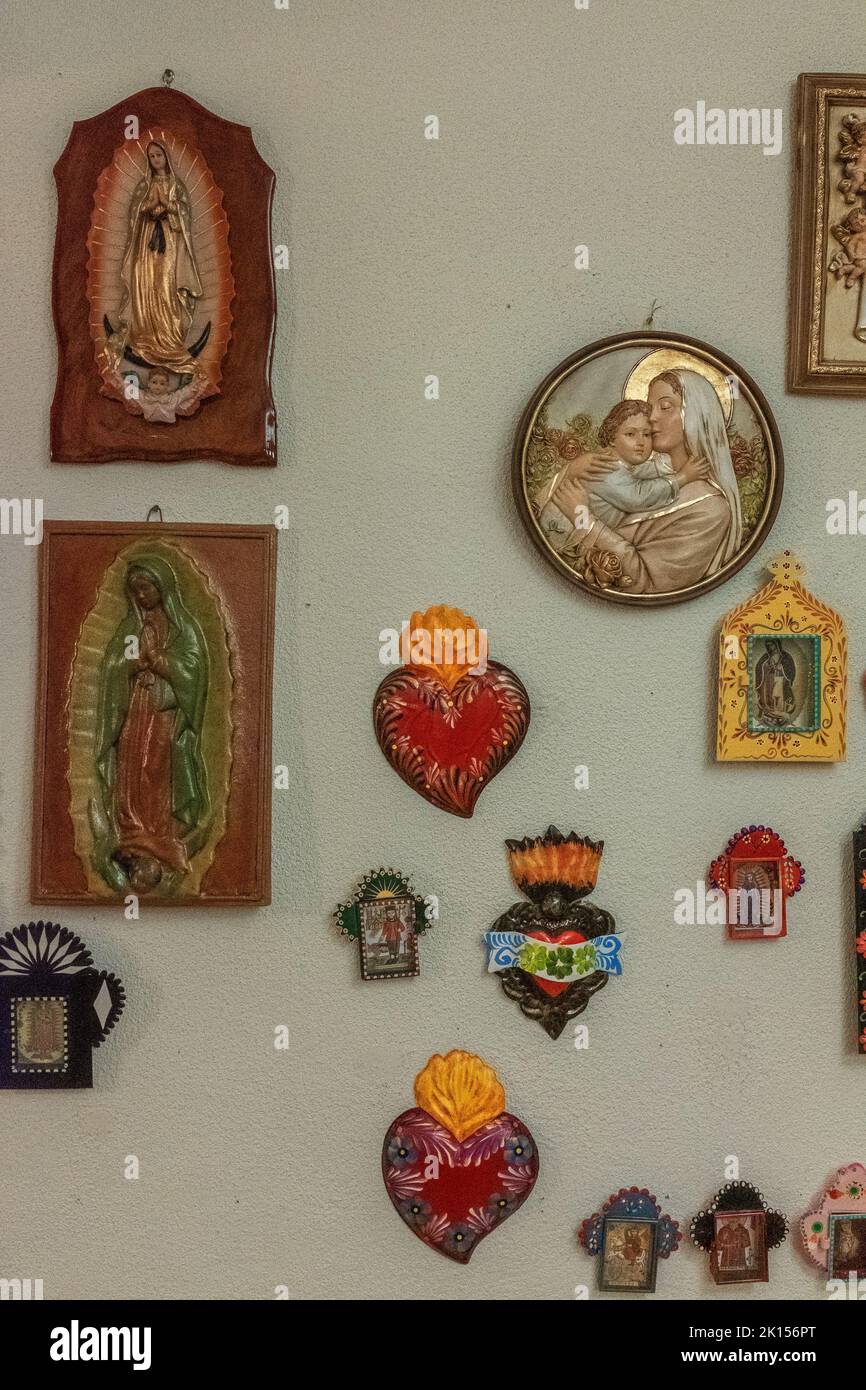 religious items from gift shop in San Felipe de Neri Church, Old Town
