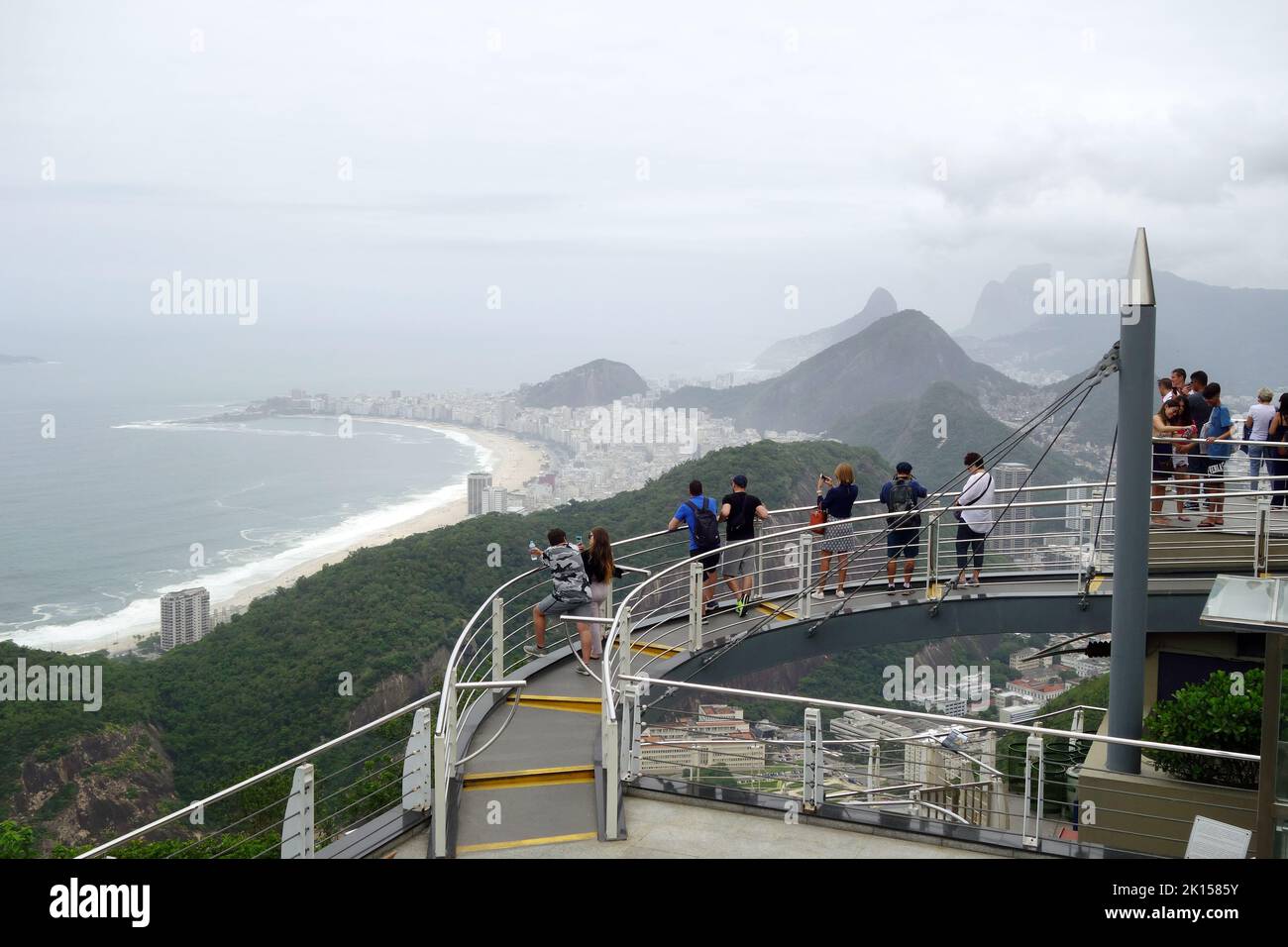 view, Sugarloaf Mountain, Pão de Açúcar, Rio de Janeiro, Southeast Region, Brazil, South America Stock Photo