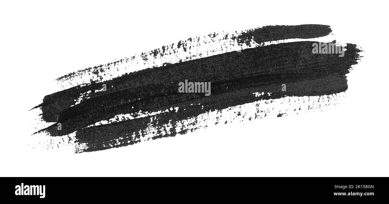 Black Brush Stroke isolated on white background Stock Photo