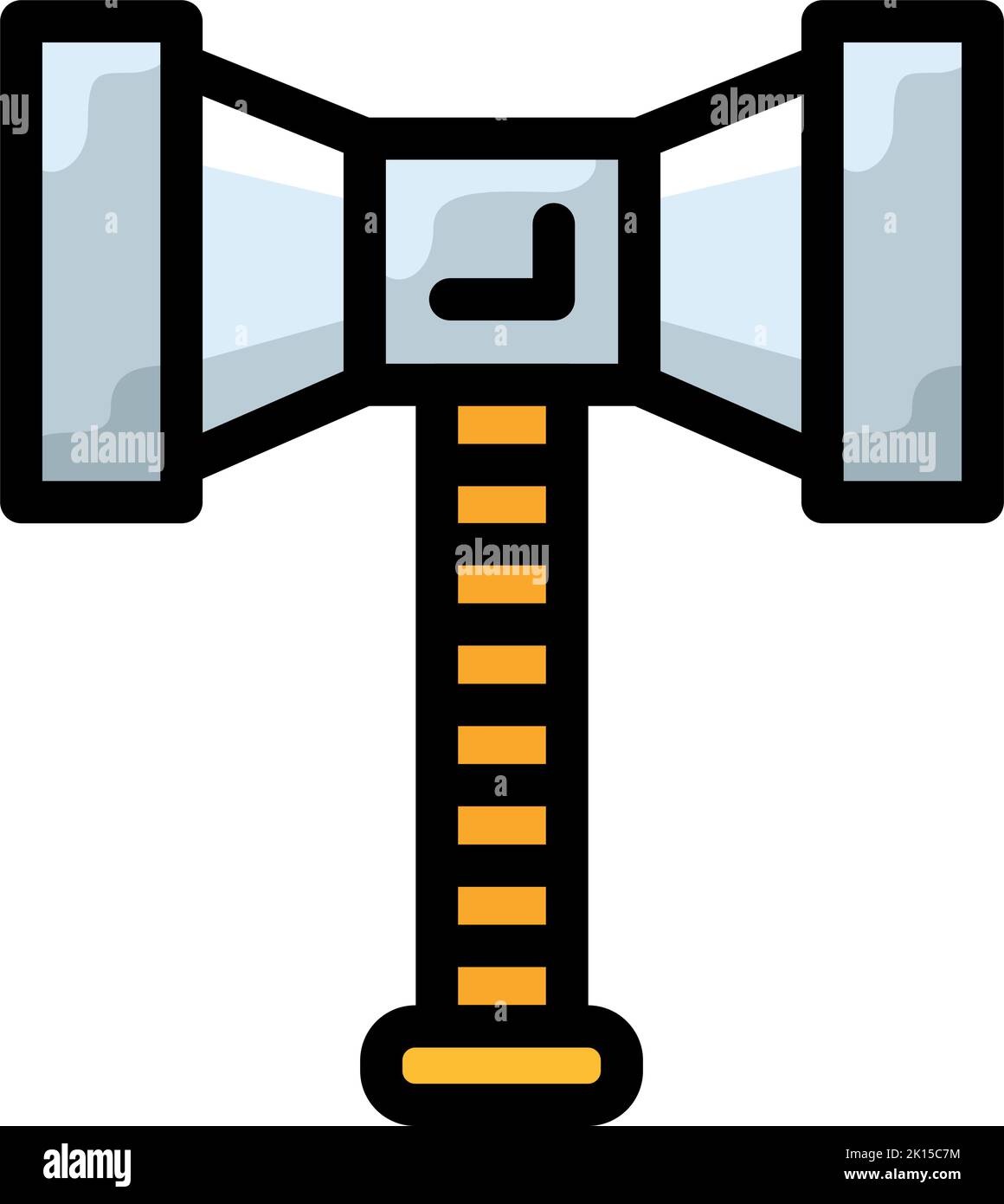 Isolated colored hammer videogame icon Flat design Vector Stock Vector
