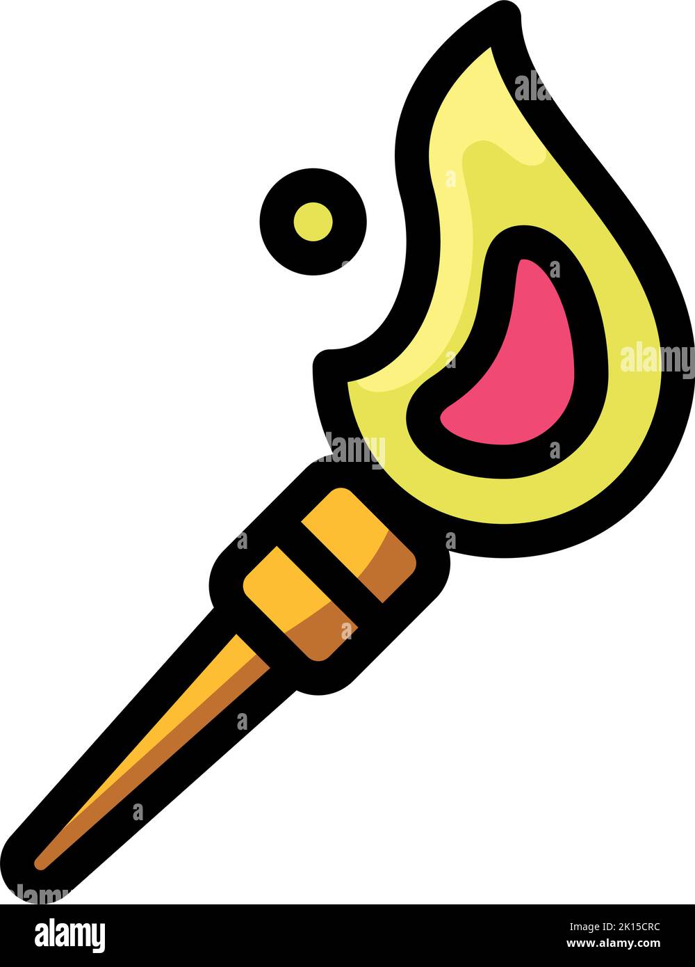 Isolated colored torch videogame icon Flat design Vector Stock Vector