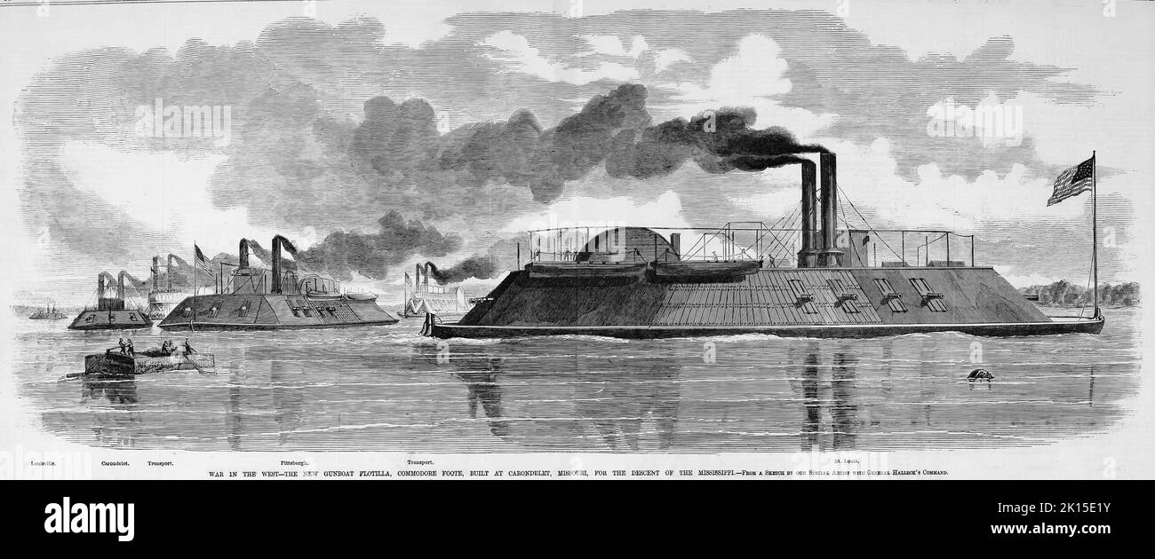 THE DUNDERBERG Greatest Man-Of-War Ship, built for Union Army Civil War,  1863