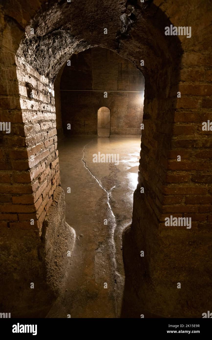 Roman cisterns, Italy , Marche ,Fermo. Stock Photo