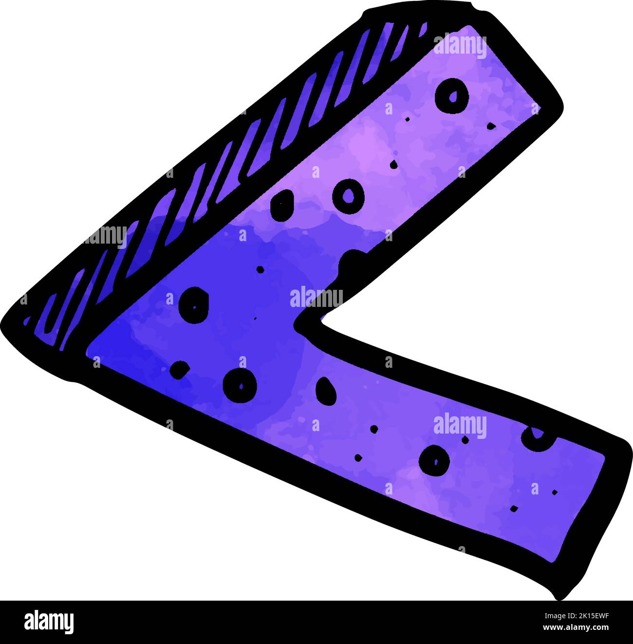 Watercolor style math symbol less than hand drawn Stock Vector Image ...