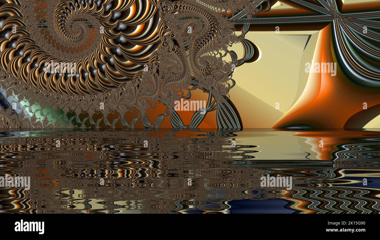 Abstract Computer generated Fractal design. A fractal is a never-ending ...