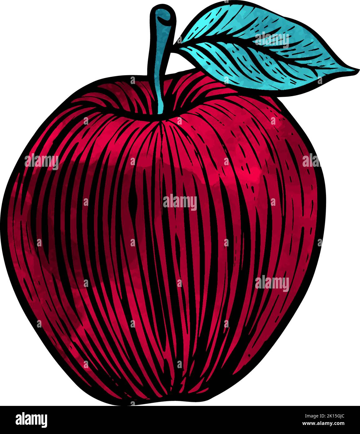 Watercolor style apple icon hand drawn Stock Vector Image & Art - Alamy