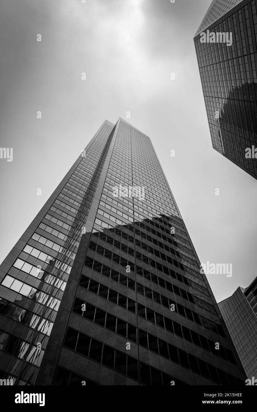 A beautiful view of a skyscraper under the cloudy sky Stock Photo - Alamy