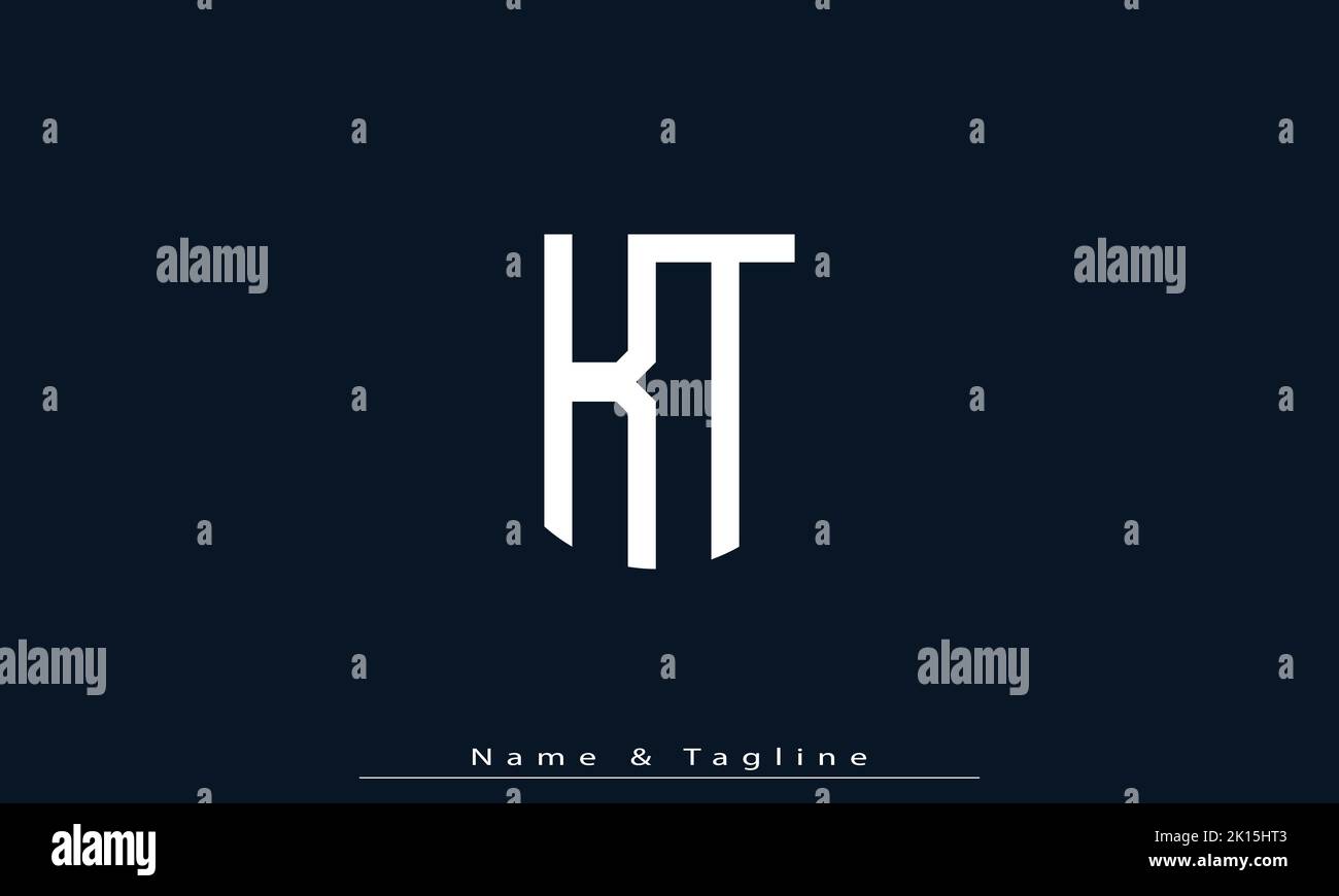 Alphabet letters Initials Monogram logo KT , TK Stock Vector