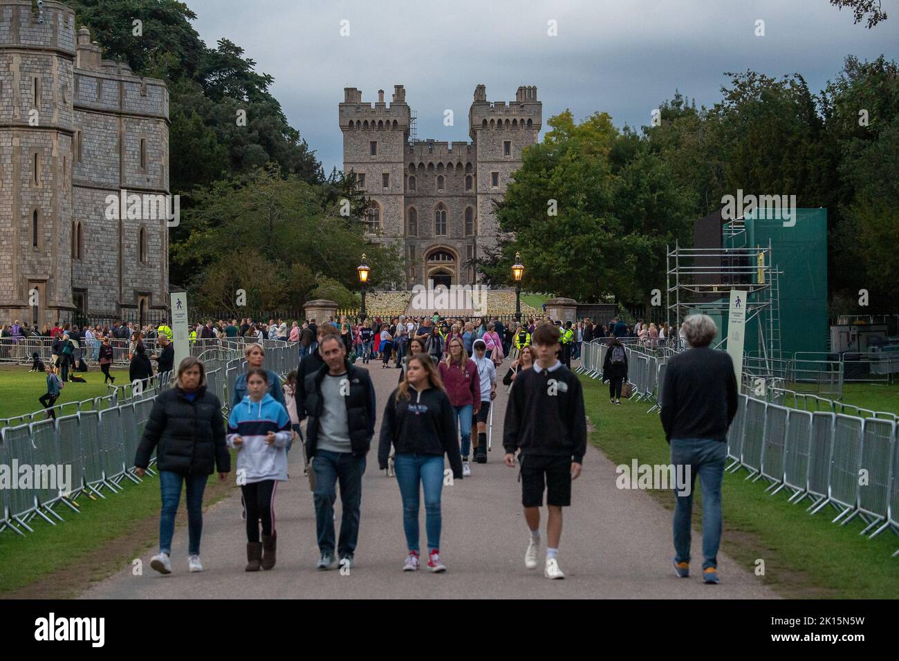 Windsor, Berkshire, UK. 15th September, 2022. Funeral preparations are