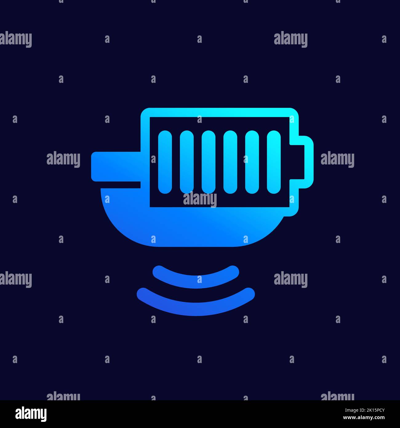 sensor with a full battery vector icon Stock Vector Image & Art - Alamy