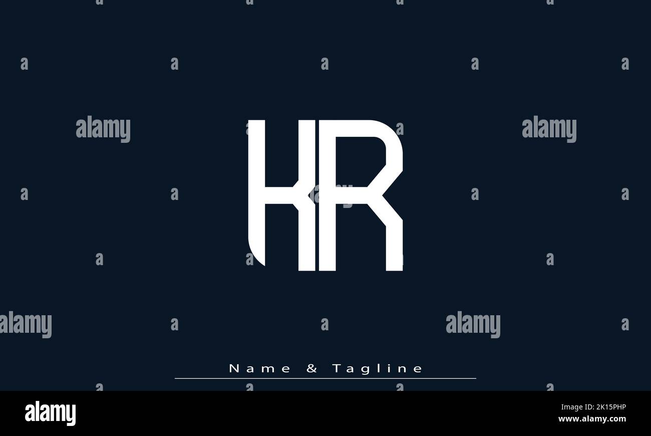 K R Initials Kr initials logo hi-res stock photography and images - Alamy