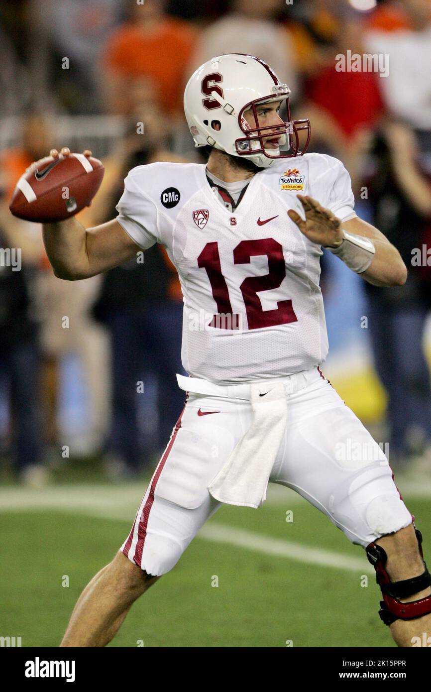 Stanford University quarterback Andrew Luck in action during an NCAA bowl game. Stock Photo