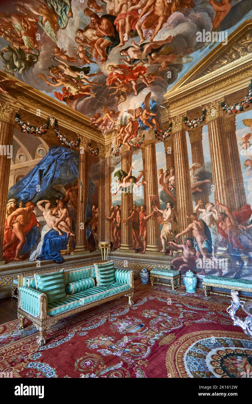 Interior of Burghley House - Heaven Room Stock Photo