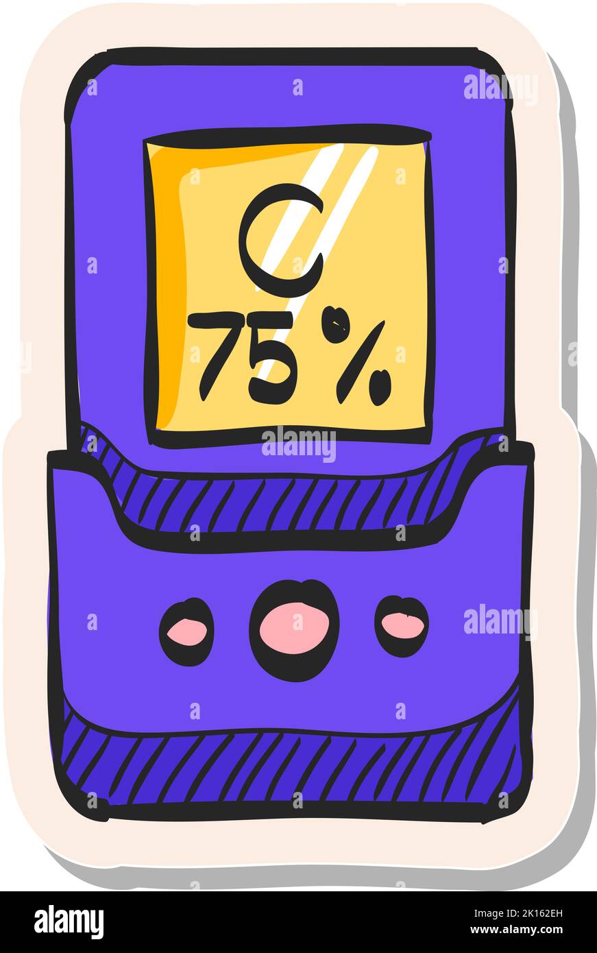 Hand drawn Color calibration icon in sticker style vector illustration ...