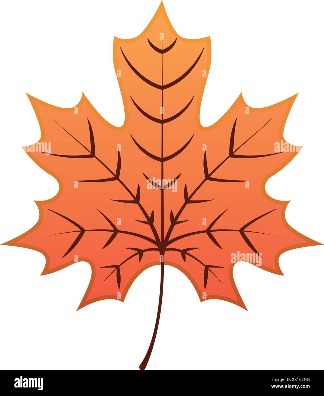 Isolated colored autumn leaf icon Vector Stock Vector Image & Art - Alamy