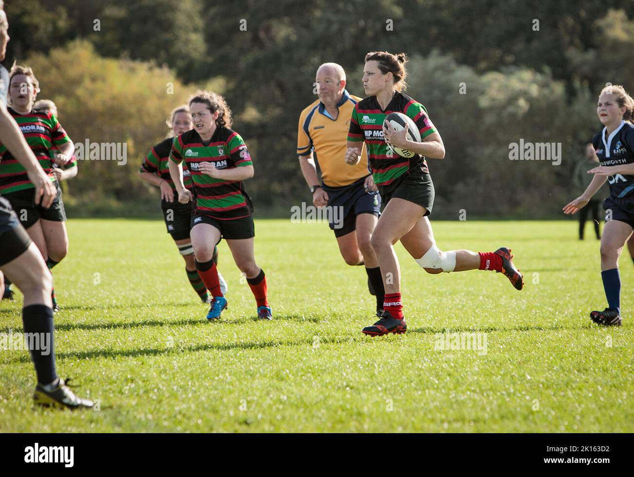 06/10/2019. WATFORD, UK. Womens Rugby at THE FULERIANS LADIES 1ST XV THE FULERIANS PLAY RUGBY AGAINST RAMS SIRENS LADIES Photo credit : © RICH BOWEN PHOTOGRAPHY Stock Photo