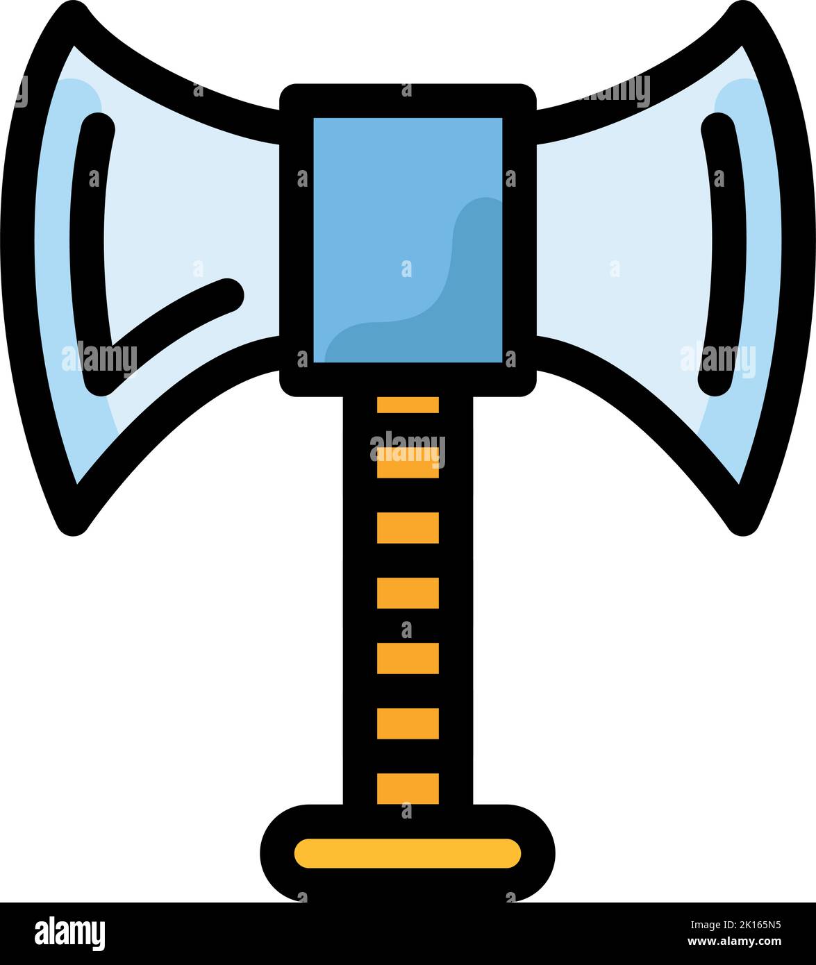 Isolated colored axe videogame icon Flat design Vector Stock Vector