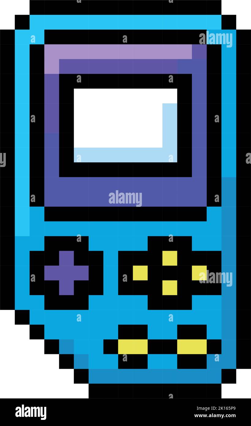 Isolated colored mobile console videogame icon Pixelated style Vector Stock Vector