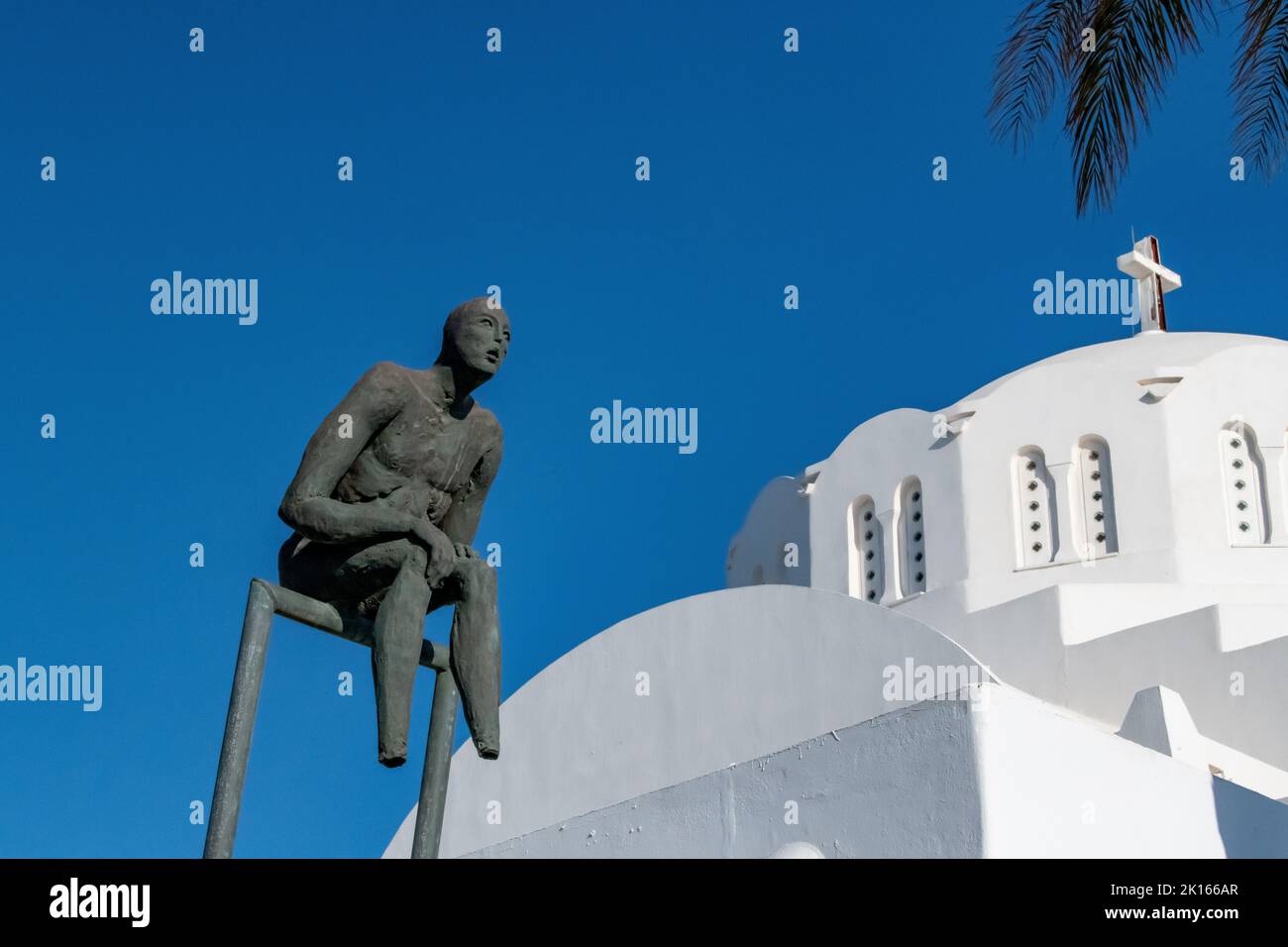 Santorini Greece Fira statue Greek islands cruise Royal Caribbean