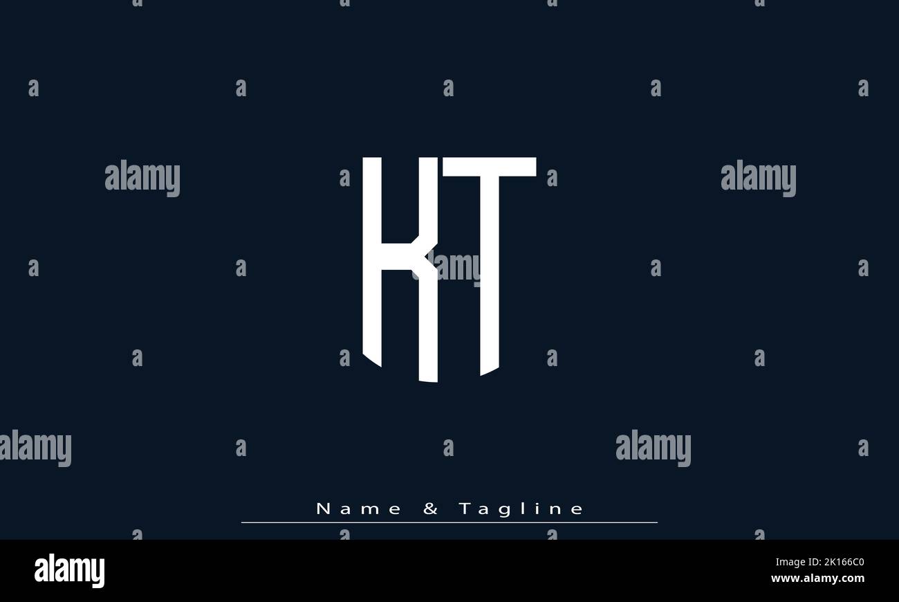 Alphabet letters Initials Monogram logo KT , TK Stock Vector