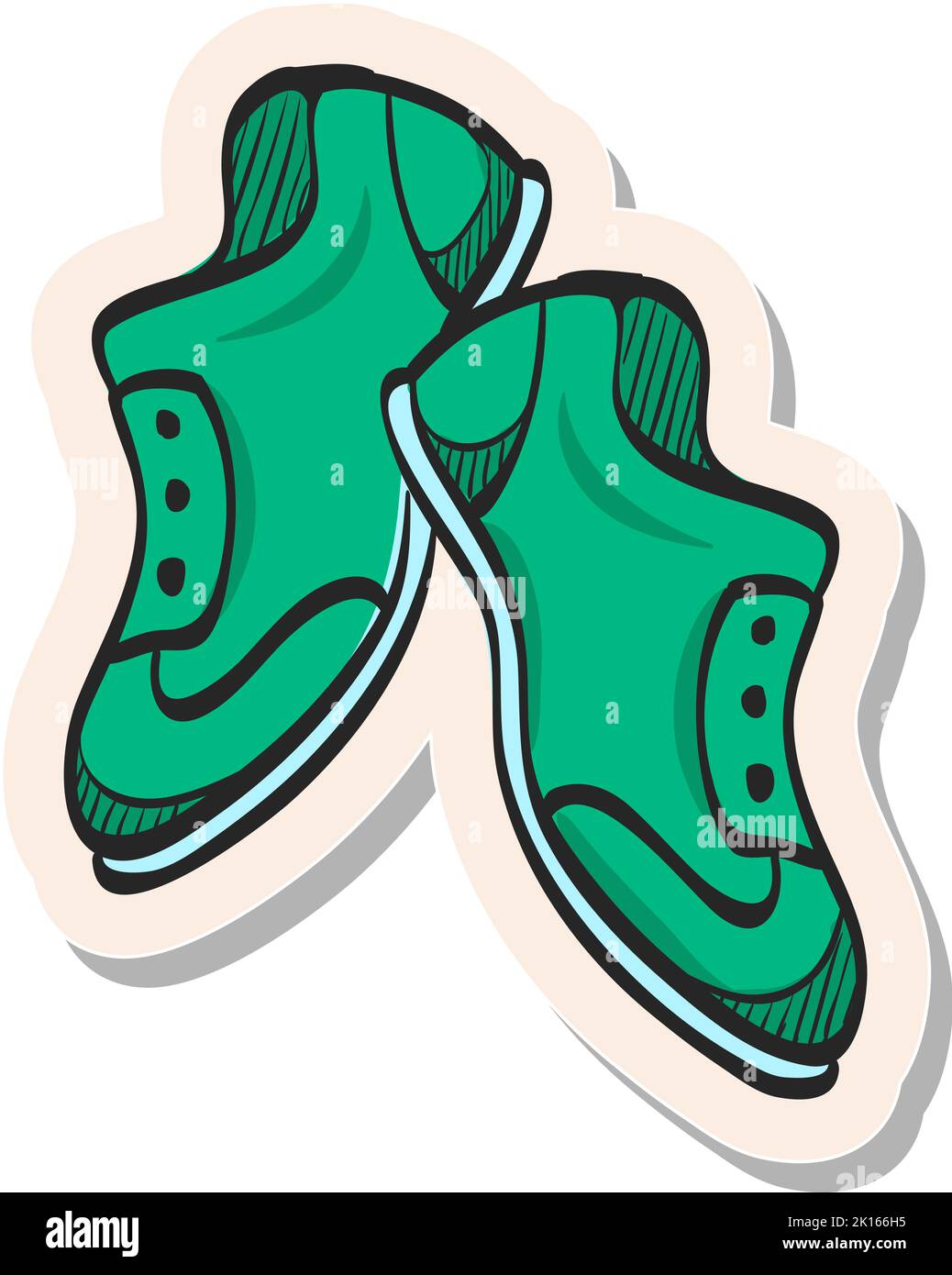 Hand drawn Shoes icon in sticker style vector illustration Stock Vector ...