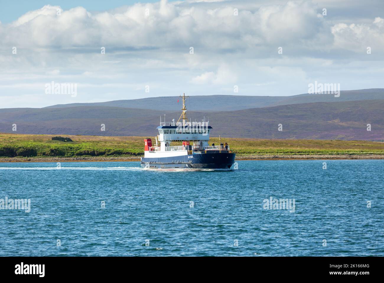 Vehicle and passenger ferry from Houton to Hoy, Orkney, Scotland, uk. 2022 Stock Photo