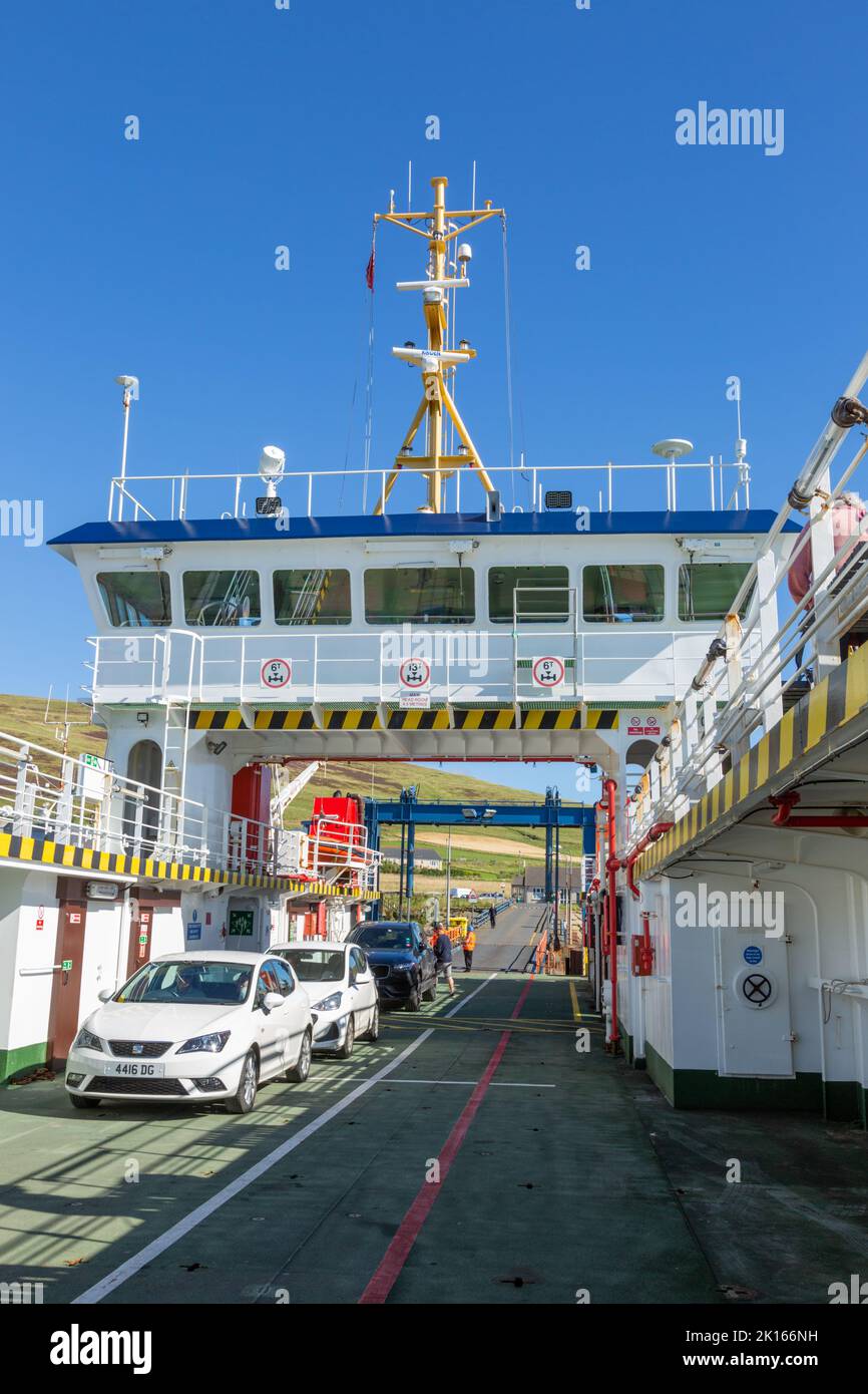 Vehicle and passenger ferry from Houton to Hoy, Orkney, Scotland, uk. 2022 Stock Photo