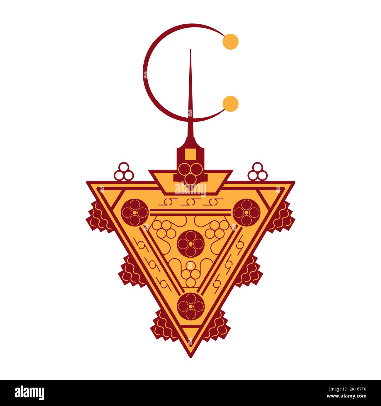Vector Illustration Of Tazerzit. The Berber Jewelery Symbol. Amazigh