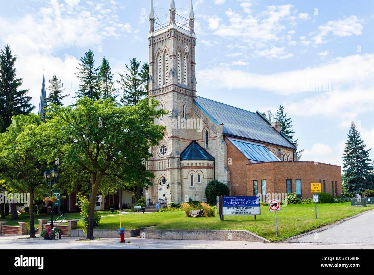 Richmond Hill Presbyterian church in Yonge street, Richmond Hill, Ontario, Canada Stock Photo