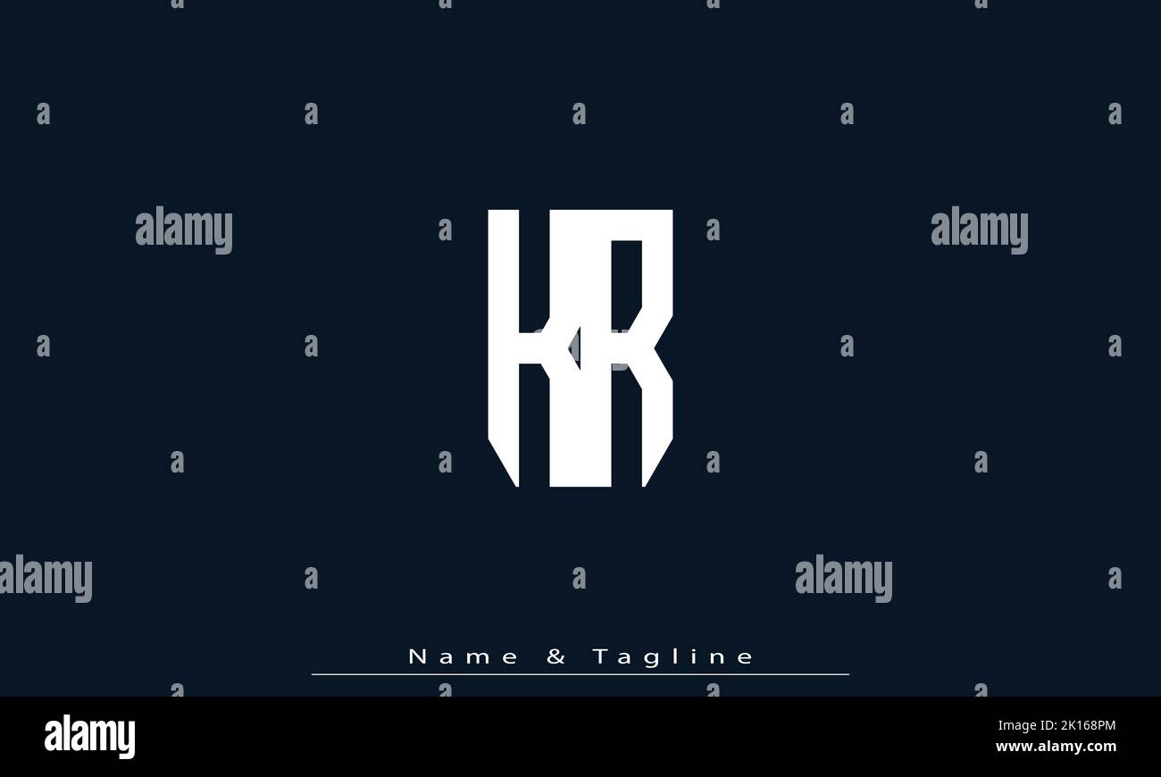 Alphabet letters Initials Monogram logo KR , RK Stock Vector