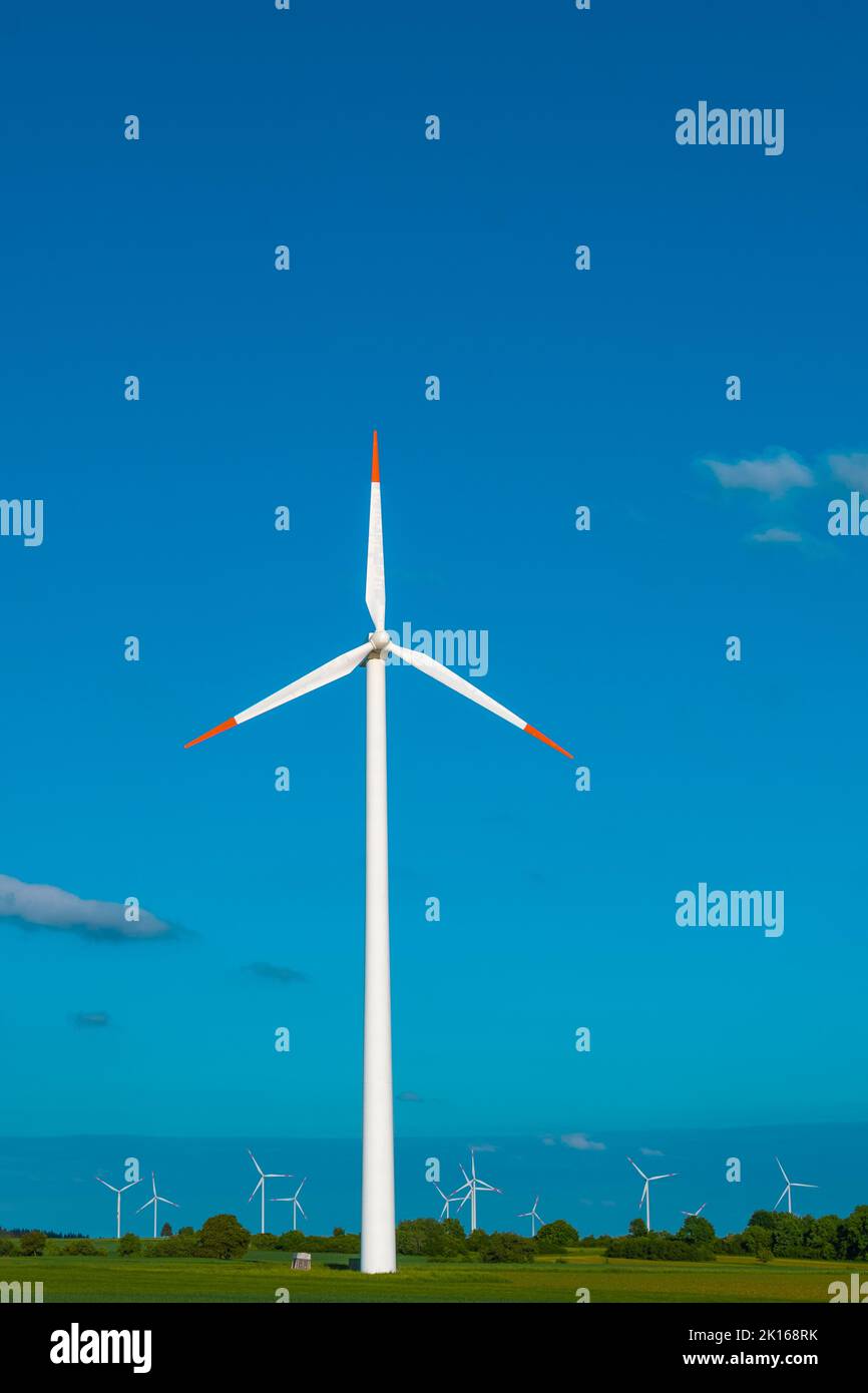 renewable energy windmills.blades of wind generators.Environmentally